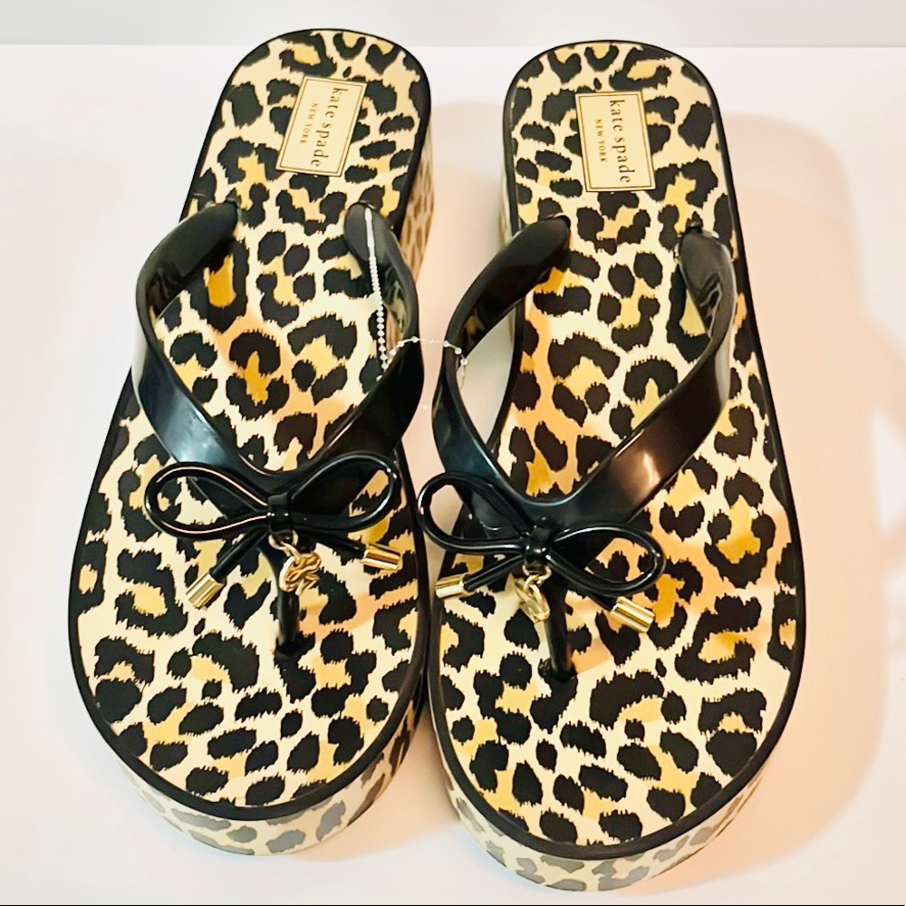 Kate Spade Leopard Print Flatform Sandal (10M)